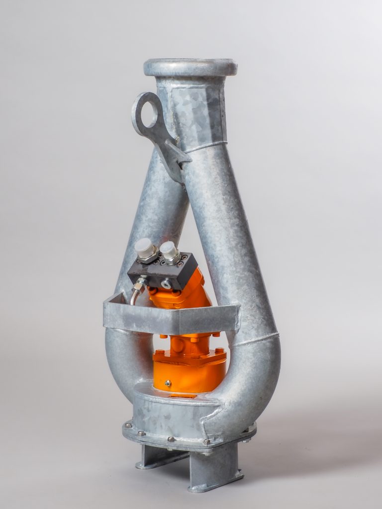 Reini-2S hydraulic submersible pump with up to 8000 l/min capacity and high hydraulic pressure capability for demanding liquid and slurry transfer tasks.
